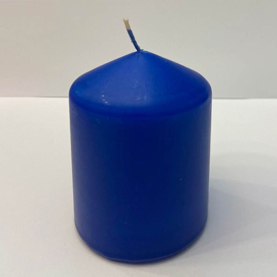 BLUE Candle cylinder 5,9x1,96 in (150х50mm) s\k