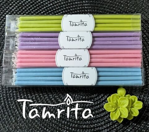 Set PURPLE candles #80 eco soy wax 16ps,Tamrita. Natural eco soy wax Taper Candles, h-7,1