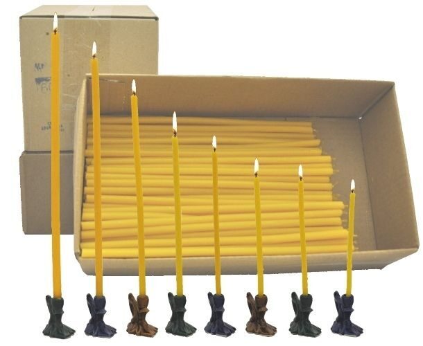 Set YELLOW candles #80 natural beeswax 80ps,Tamrita. Natural Pur Beeswax Taper Candles, h-7,1"(180mm), d-0,20"(5mm), time-1h