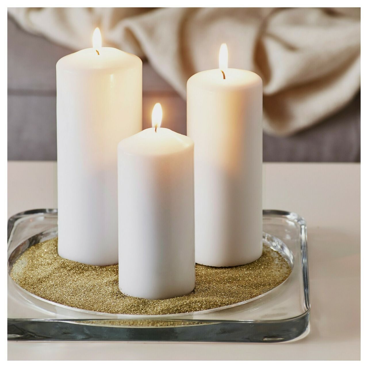 WHITE Candle cylinder 5,9x1,96 in (150х50mm) s\k