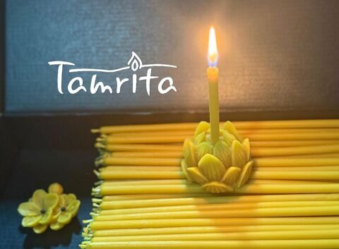 YELLOW №20/set 300pcs Beeswax Candle Tamrita.  Natural Pur Beeswax Taper Church Candles, h-11,2