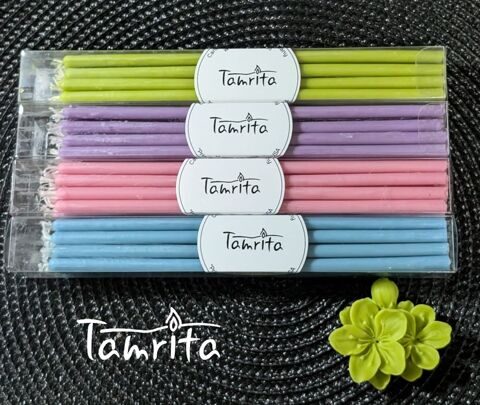 Set PURPLE candles #80 eco soywax 16ps,Tamrita. Natural eco soywax Taper Candles, h-7,1