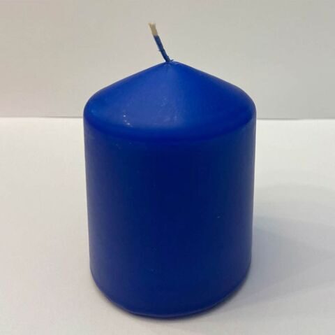 BLUE Candle cylinder 3,9x1,96 in (100х50mm) s\k (1)