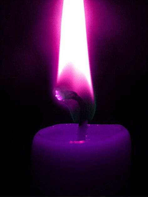 VIOLET Candle cylinder 3,9x1,96 in (100х50mm) s\k