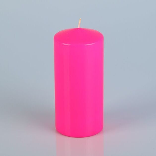 PINK Candle cylinder 5,9x1,96 in (150х50mm) s\k