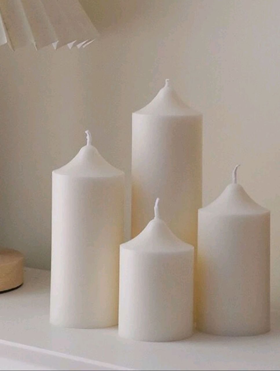 WHITE Candle cylinder 3,9x1,96 in (100х50mm) s\k