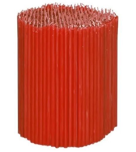 RED №8 Beeswax Candle Tamrita.  Natural Pur Beeswax Taper Church Candles, h-12,6"(320mm), d-0,6"(15mm), time-6h